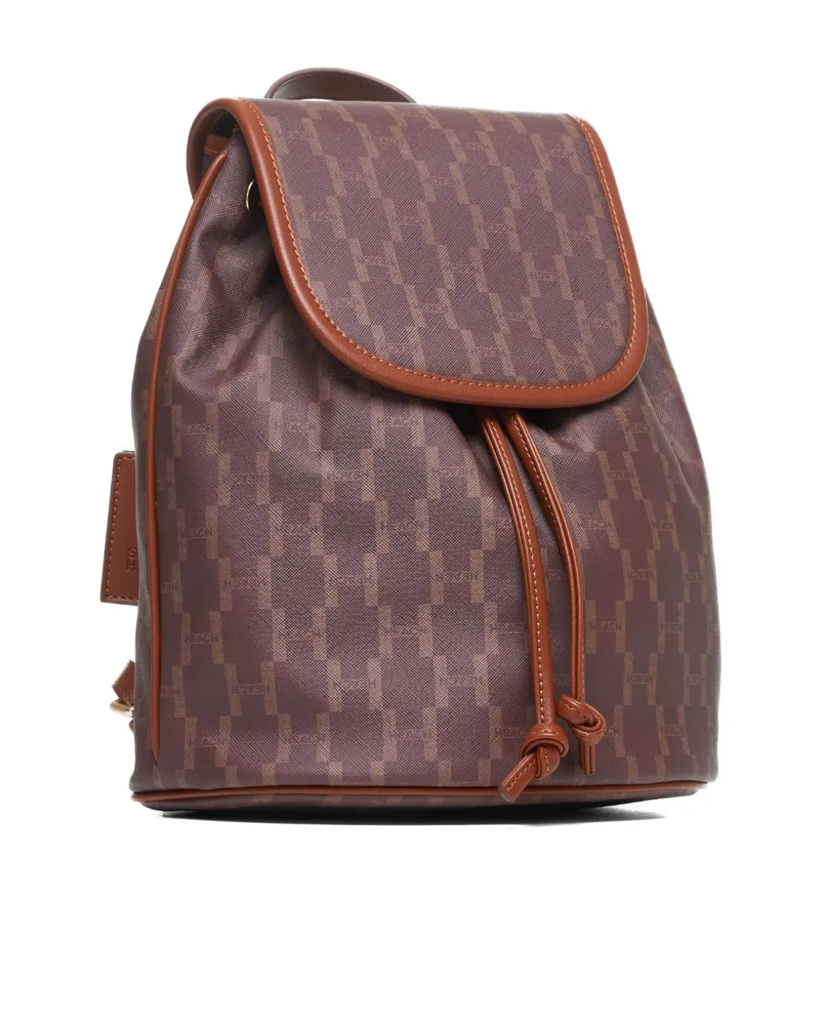 Backpack with drawstring and front flap