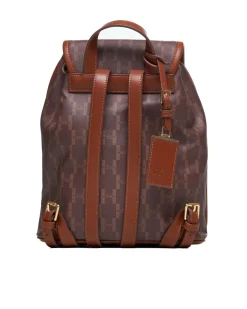 Backpack with drawstring and front flap