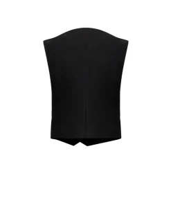 Basic single-breasted tailored vest