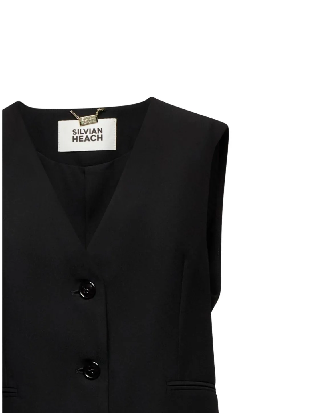 Basic single-breasted tailored vest