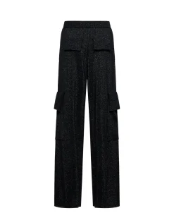 Black cargo pants with patch pockets