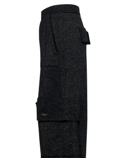 Black cargo pants with patch pockets