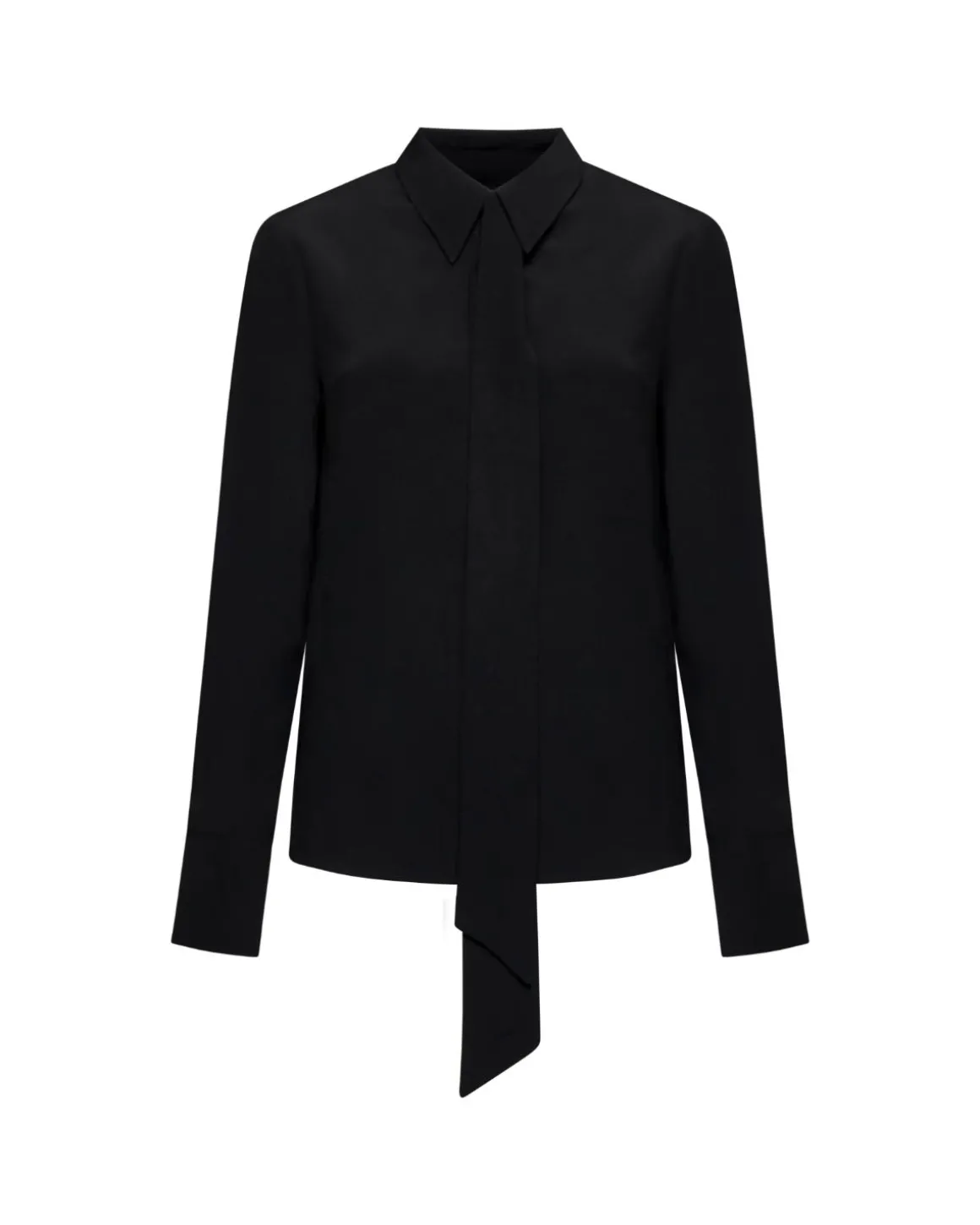 Black shirt with front tie