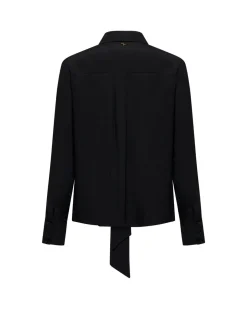 Black shirt with front tie