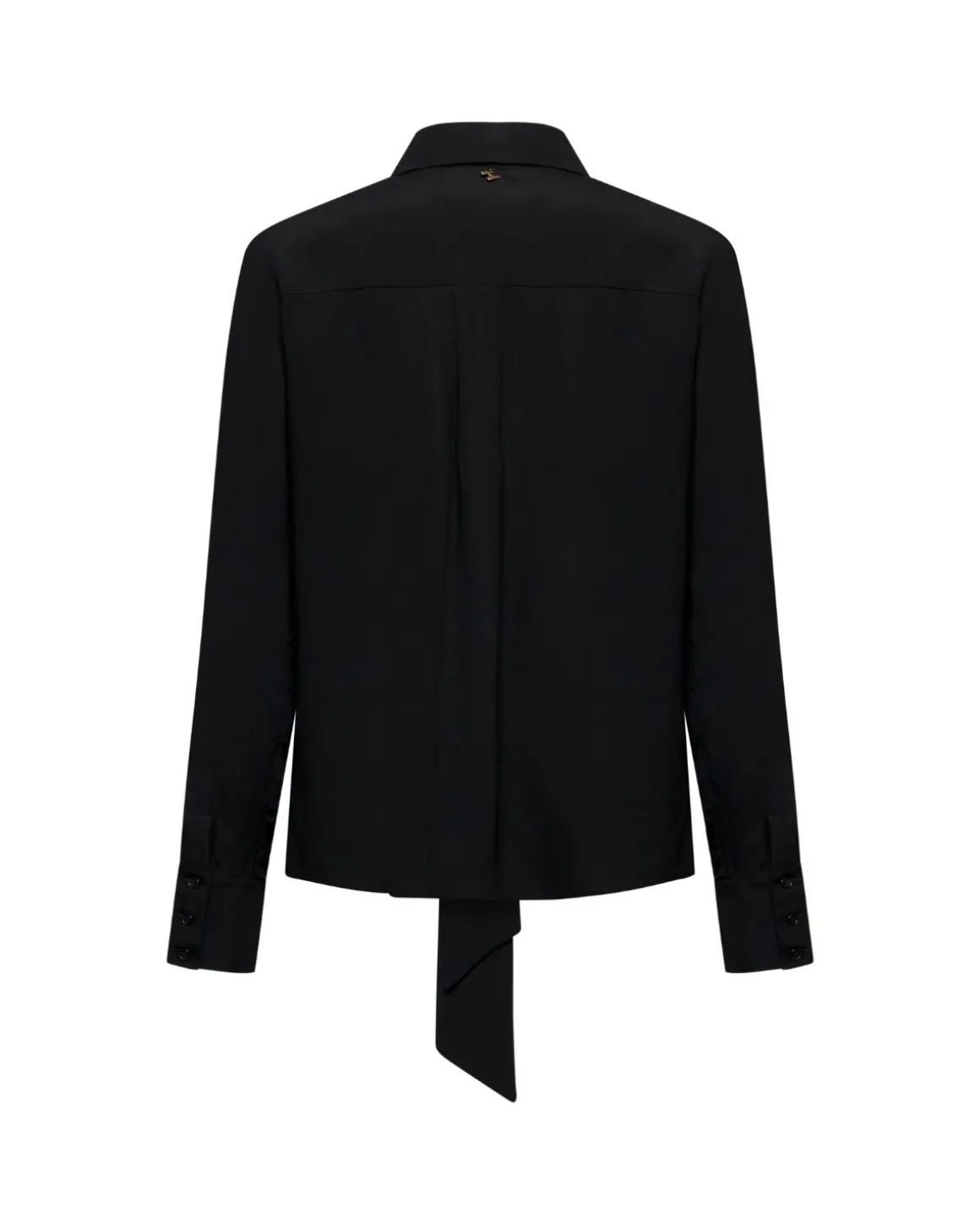 Black shirt with front tie