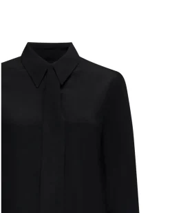 Black shirt with front tie