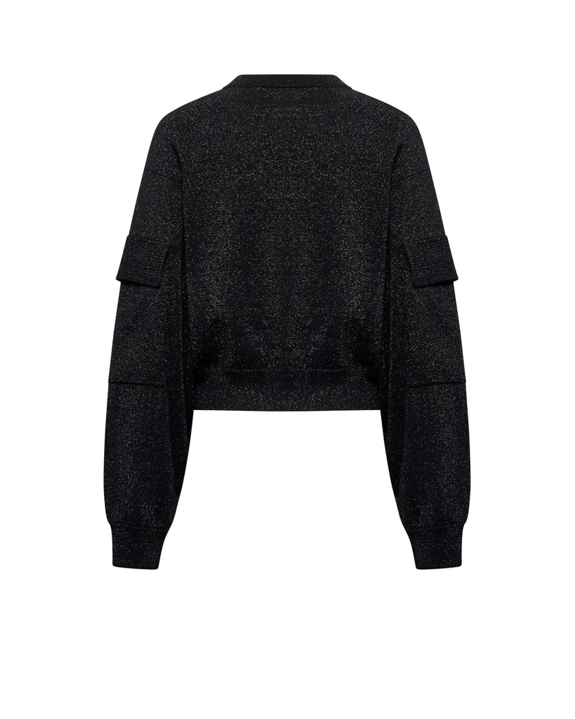 Black sweater with low shoulder