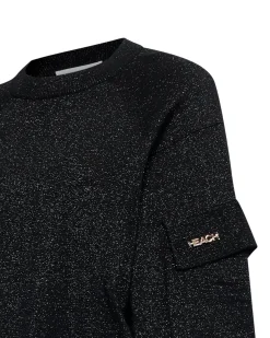 Black sweater with low shoulder