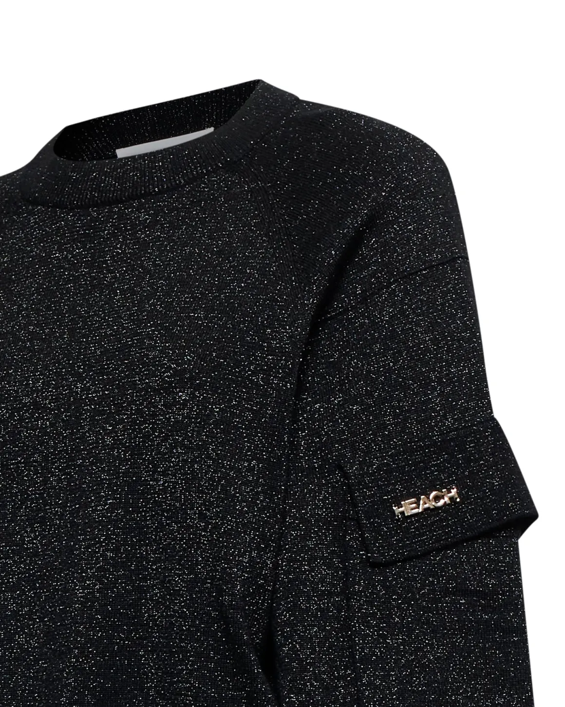 Black sweater with low shoulder