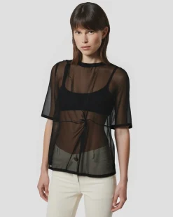 Blouse with Floral Application