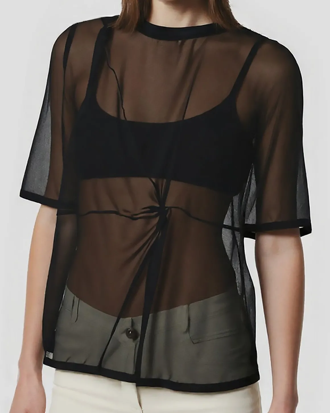 Blouse with Floral Application