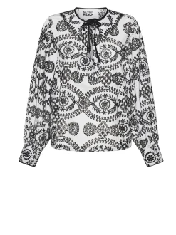 Blouse with ornamental motif and refined design