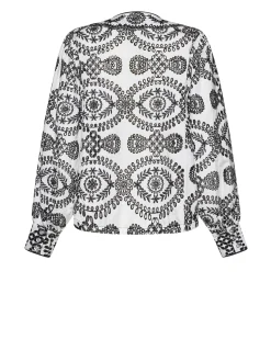 Blouse with ornamental motif and refined design