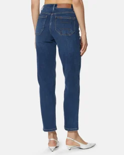 Blue jeans with straight cut