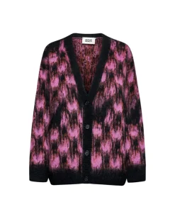 Cardigan with contrasting shaded effect
