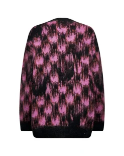 Cardigan with contrasting shaded effect