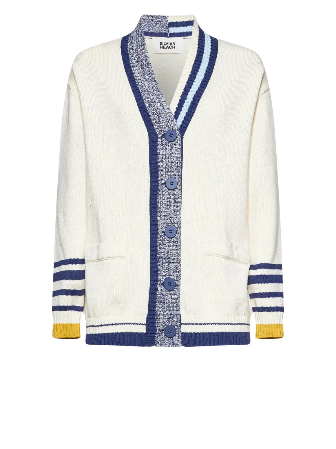 Cardigan with v-neck and graphic details