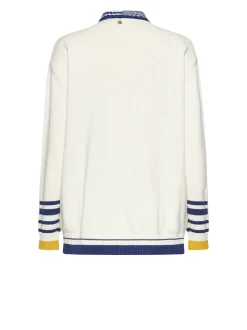 Cardigan with v-neck and graphic details
