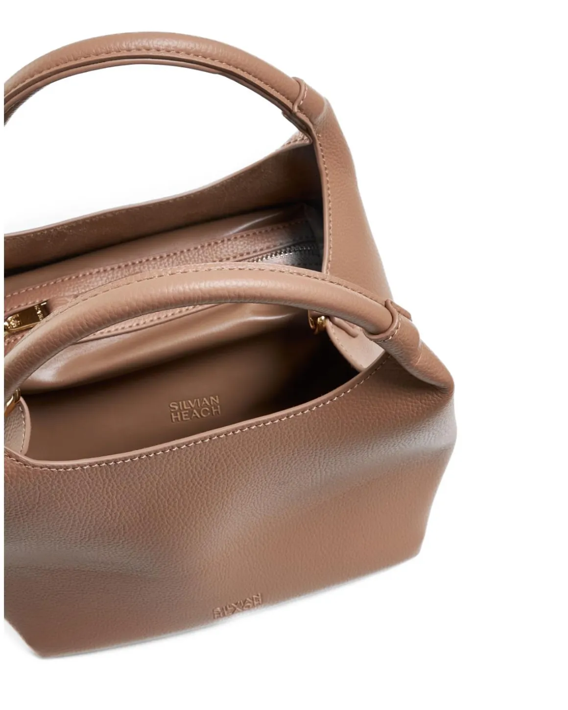 Compact bucket bag with short handle