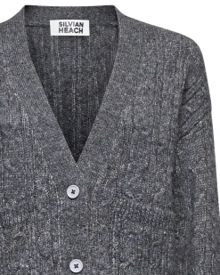 Compact cardigan with V-neck