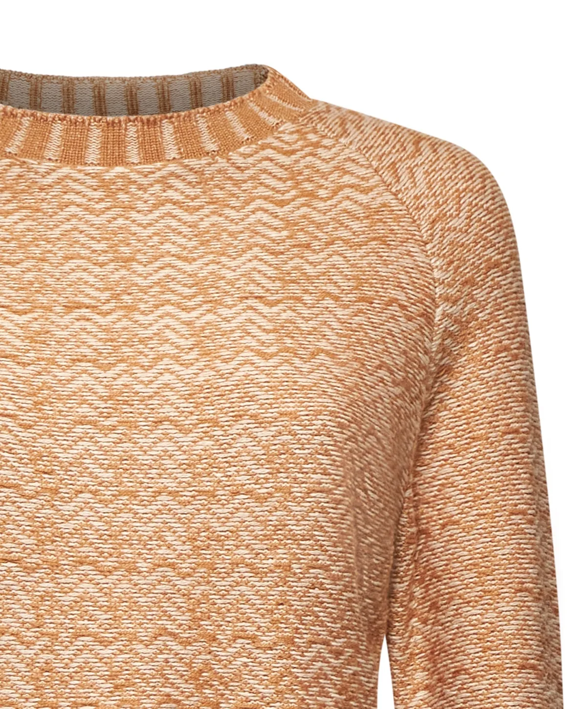Copper-effect ribbed sweater