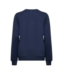 Crewneck sweatshirt with embossed logo