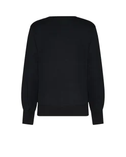 Crew-neck sweatshirt with floral motif