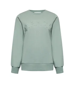 Crewneck sweatshirt with embossed logo
