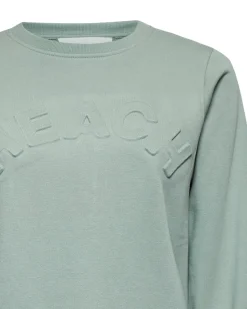 Crewneck sweatshirt with embossed logo