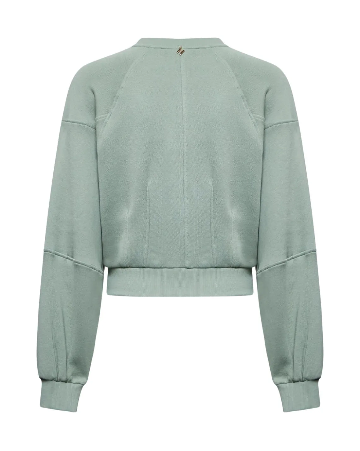 Cropped sweatshirt with balloon sleeves