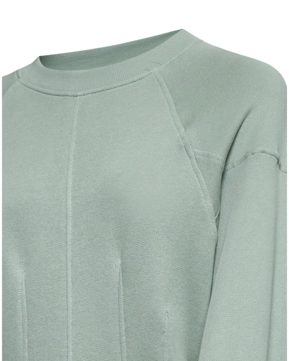 Cropped sweatshirt with balloon sleeves