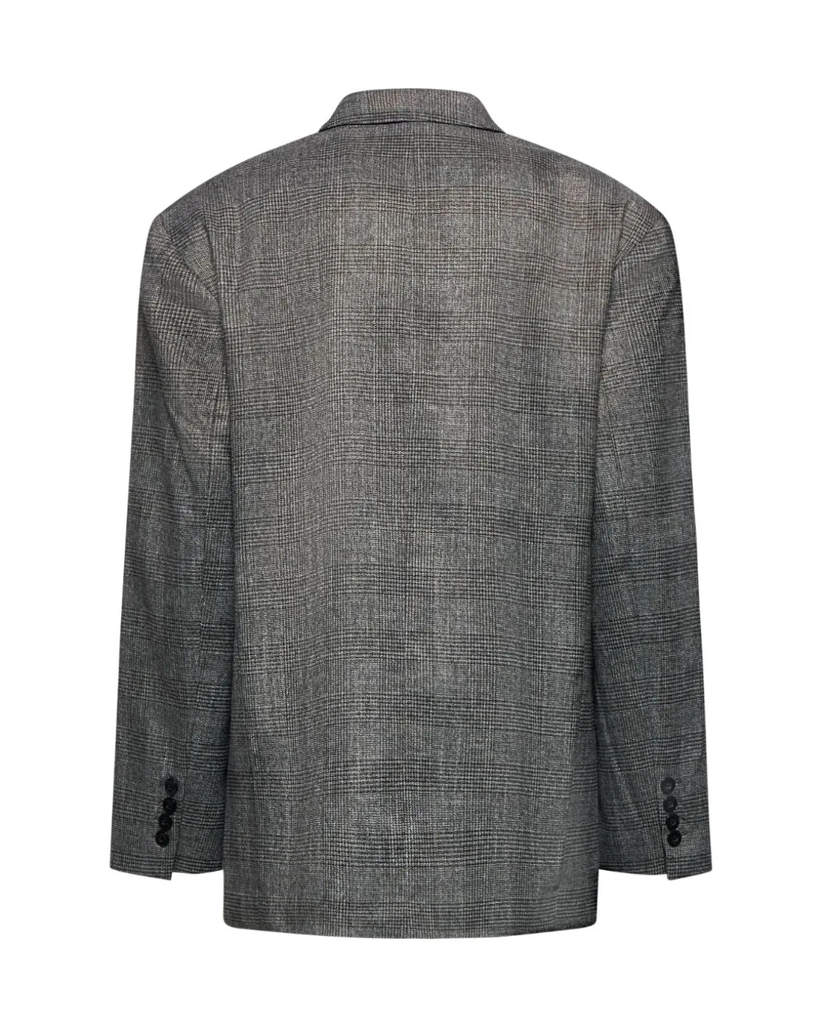 Double-breasted blazer in check pattern