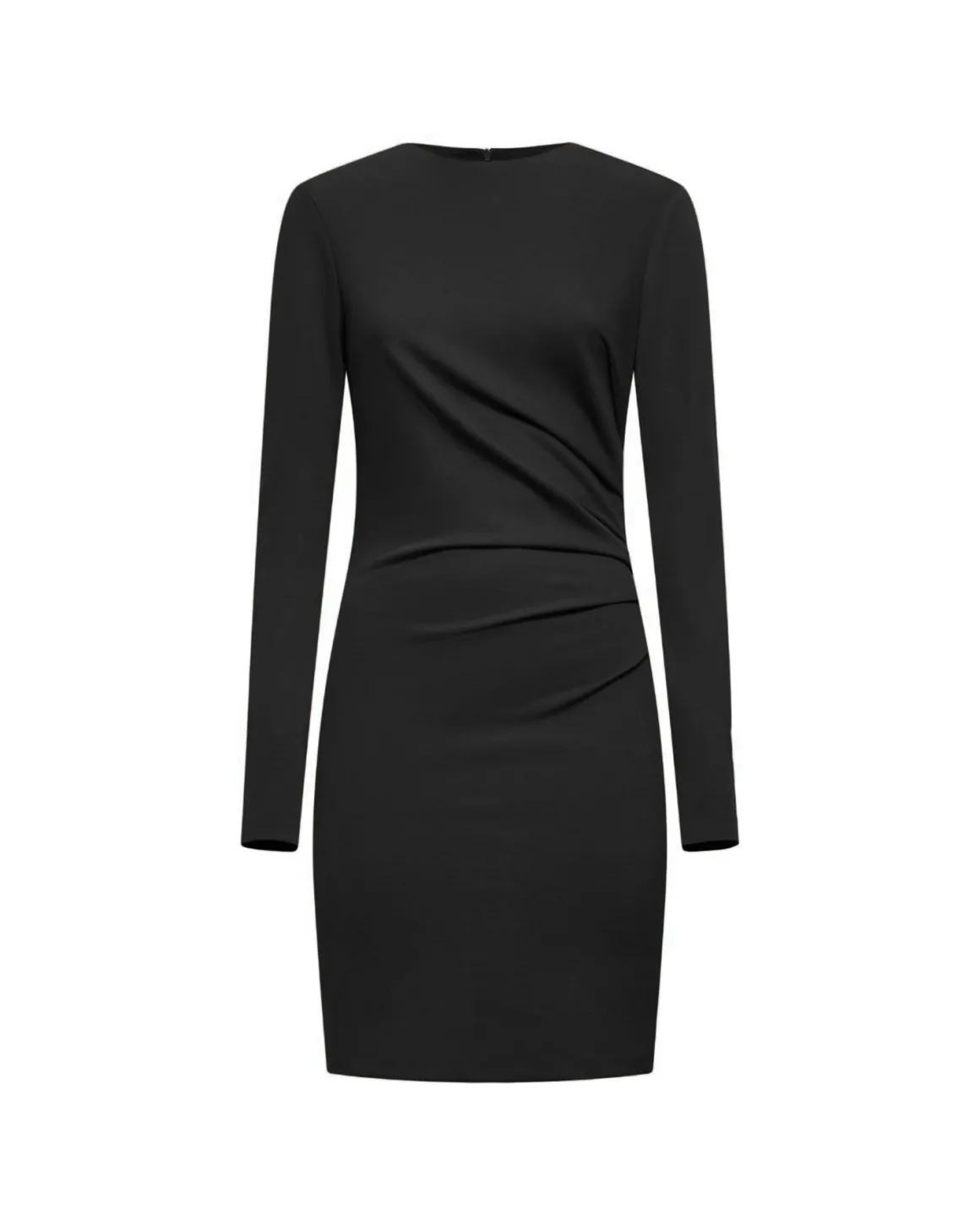 Draped dress with long sleeves