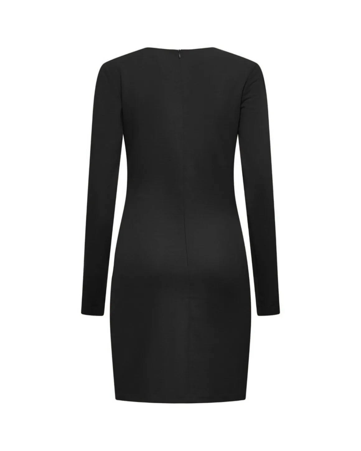 Draped dress with long sleeves