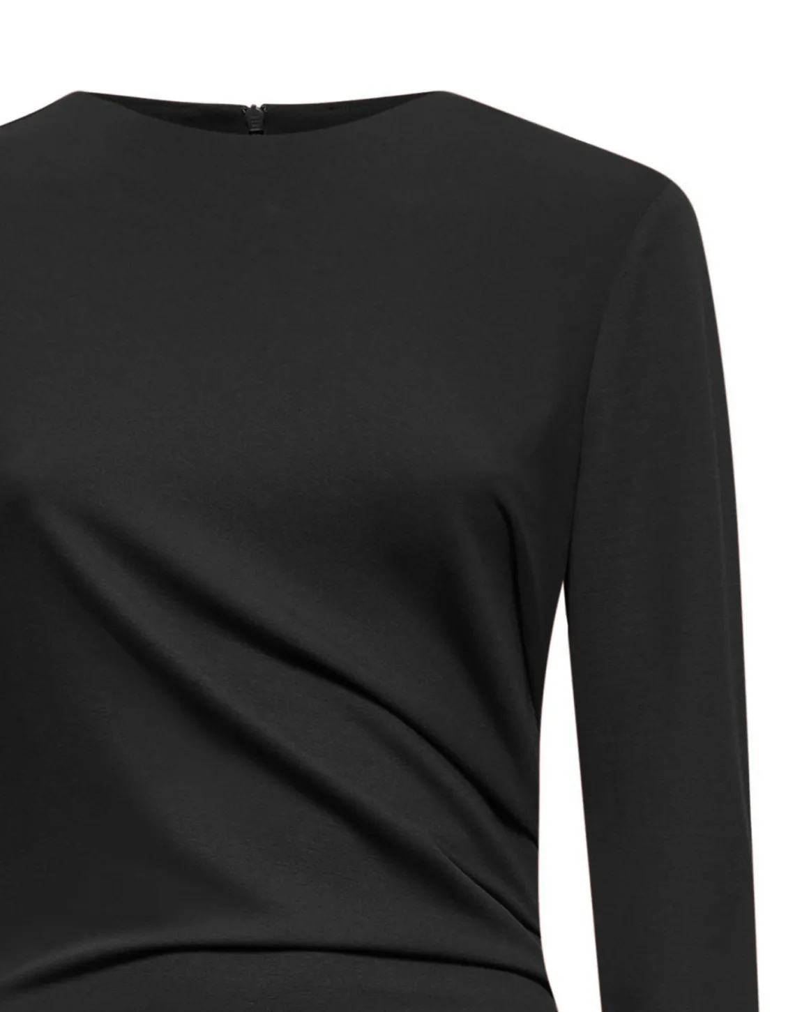Draped dress with long sleeves