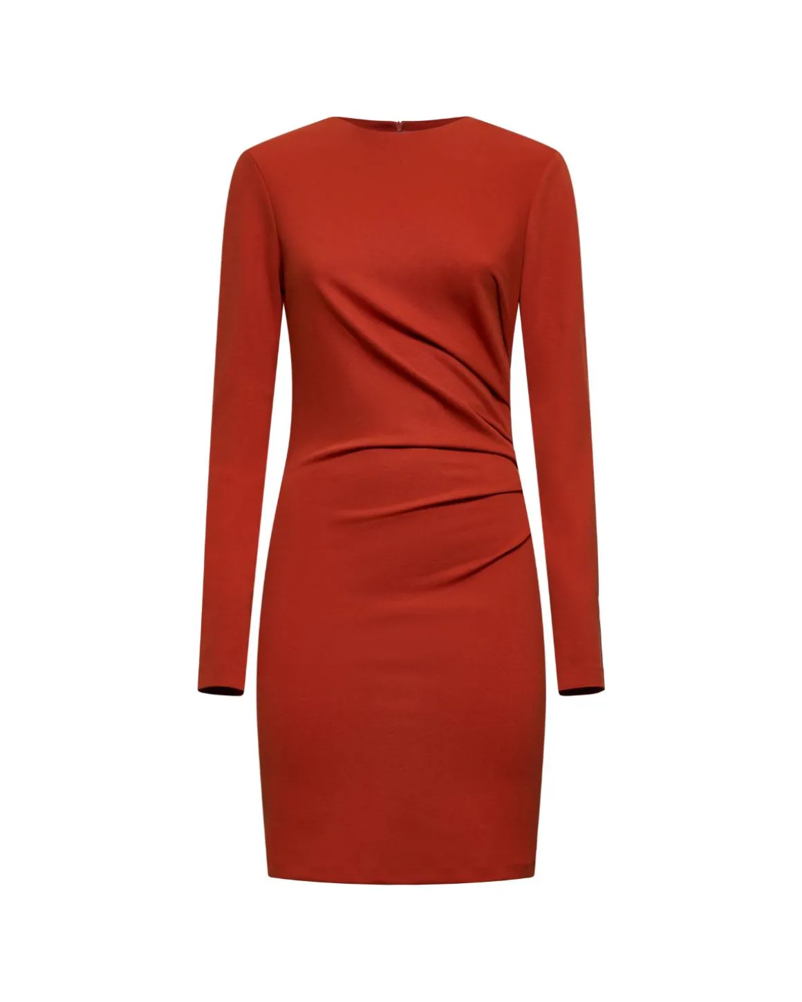 Draped dress with long sleeves