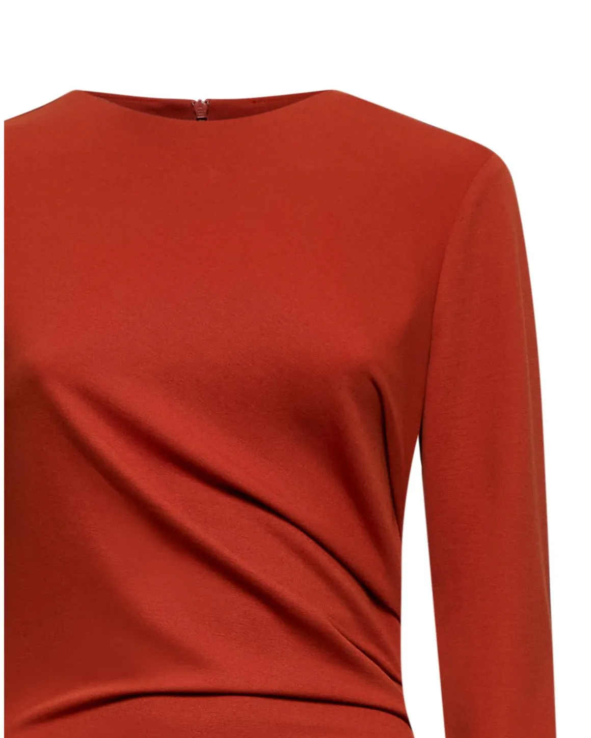 Draped dress with long sleeves