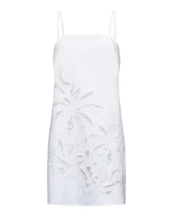 Dress with floral embroidery