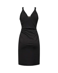 Dress with front drapes