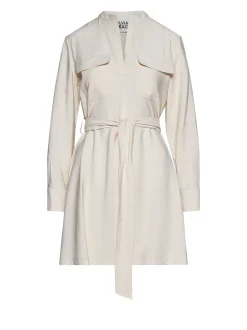 Dress with Functional Details and Matching Belt