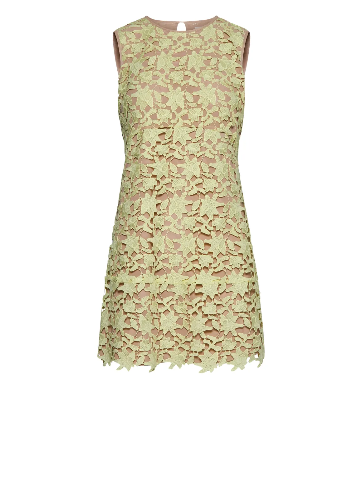 Dress with openwork floral motif and essential design