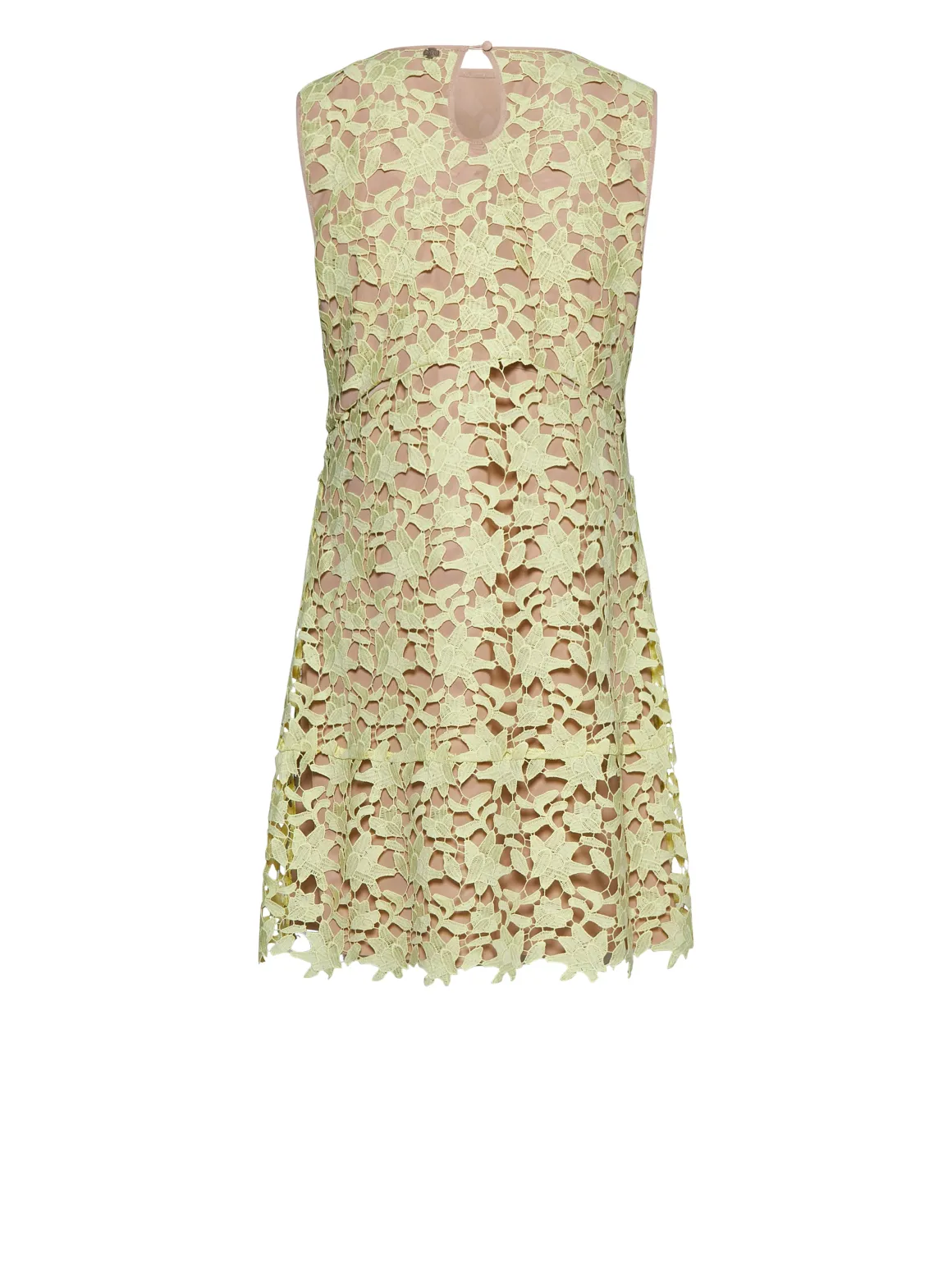 Dress with openwork floral motif and essential design
