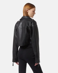 Eco -leather biker jacket
