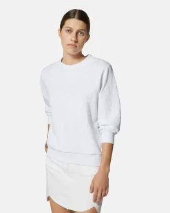 Embroidered sweatshirt with tone on tone details