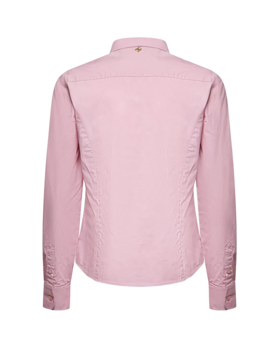 Fitted shirt with pointed collar