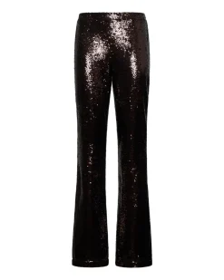 Flared trousers with sequins