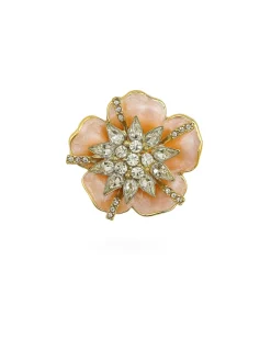 Floral brooch with bright details