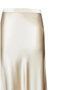 Flowing satin-effect skirt