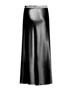 Flowing satin-effect skirt