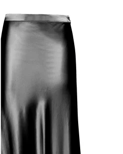 Flowing satin-effect skirt